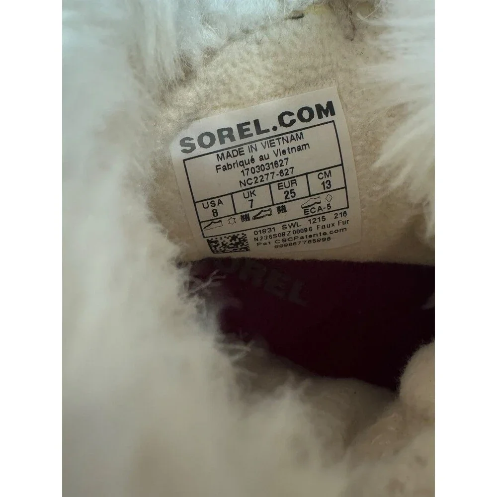 Sorel Toddler Girls Size 8 Snow Boots Pink Waterproof Children Shoes Faux Fir